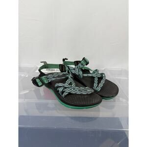 Chaco Z/1 Classic Sandals – Women’s Size 8 – Green Chevron Straps – Adjustable